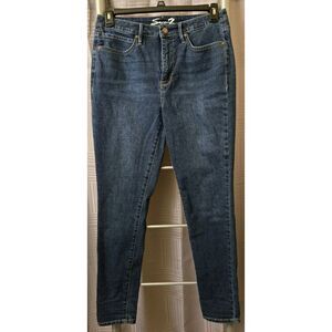 7 Seven For All Mankind Women‎ Skinny Jeans Size 10 Dark Wash